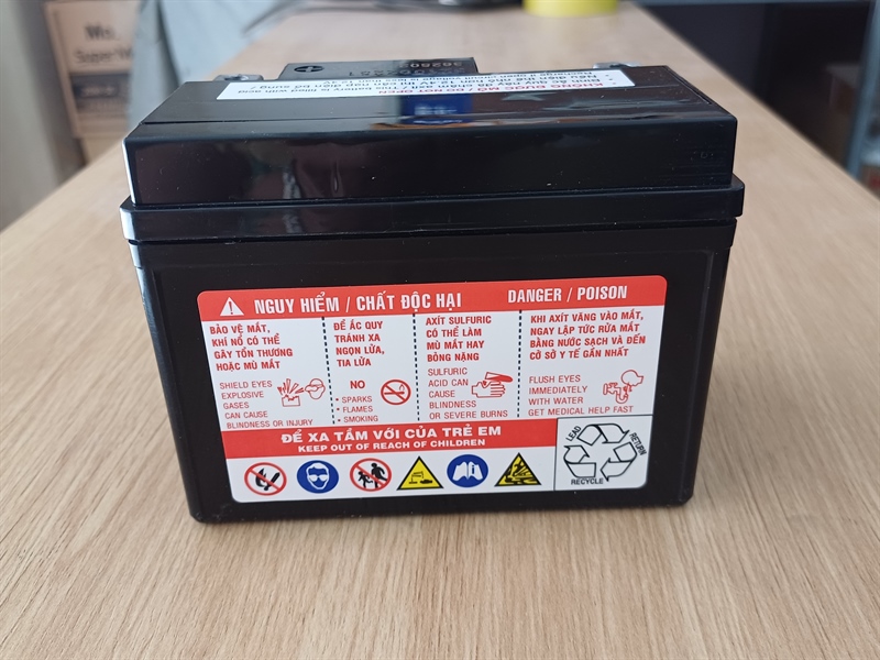 Ắc quy Đồng Nai thấp 4A đỏ PTZ5L