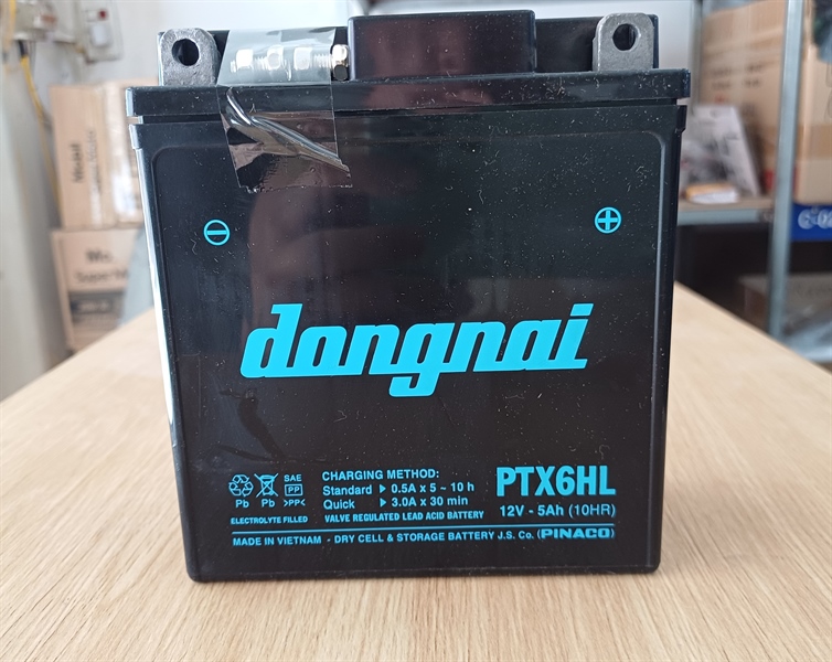 Ắc quy Đồng Nai cao 5A xanh PTX6HL