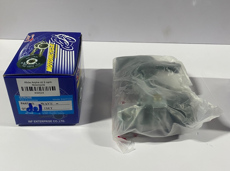 Ổ Khóa Wave cũ 2 cạnh Motorcycle Hộp Xanh