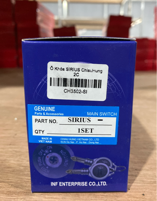 Ổ Khóa SIRIUS 2 cạnh Motorcycle Hộp Xanh