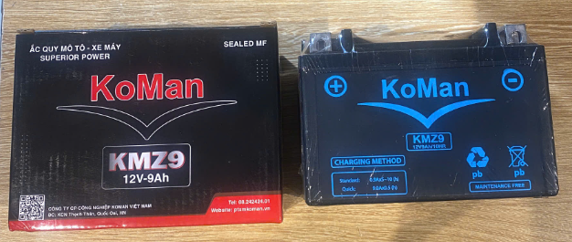 Ắc quy KoMan thấp 9A