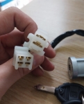 Ổ Khóa Wave WA cá 6 cạnh Motorcycle Hộp đỏ